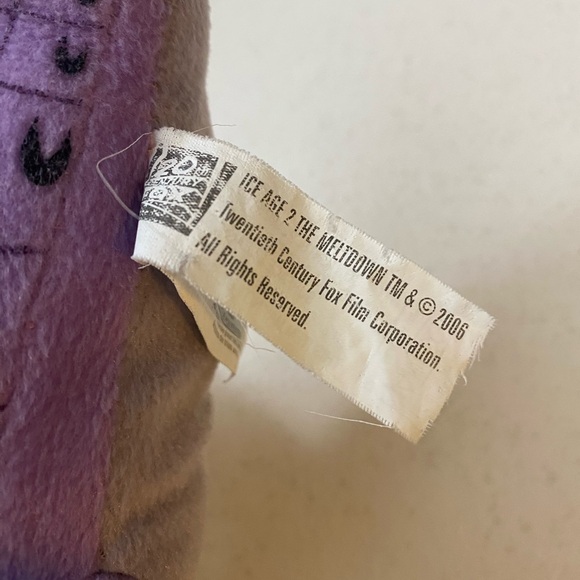 Ice Age 2 The Meltdown Cretaceous Dinosaur Nanco Purple Plush Doll 2006 RARE - Picture 7 of 9